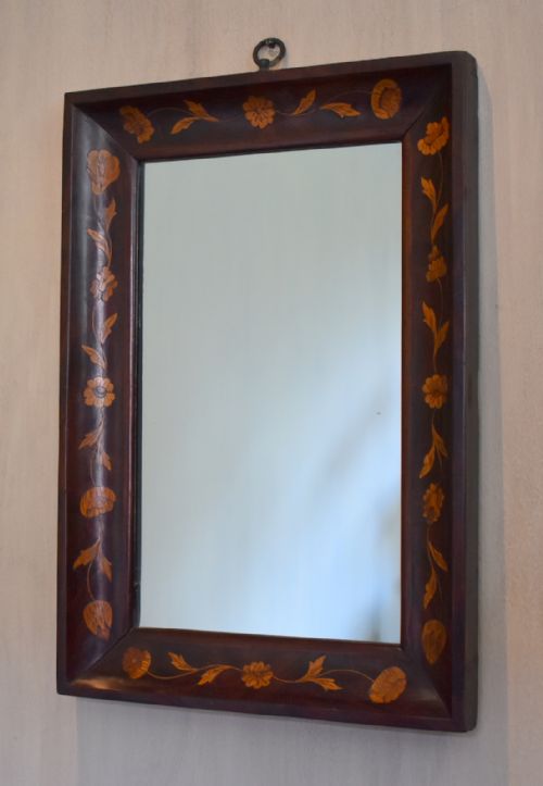 DUTCH INLAID MAHOGANY MIRROR - ADDITIONAL PHOTO 1