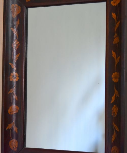 DUTCH INLAID MAHOGANY MIRROR - ADDITIONAL PHOTO 2