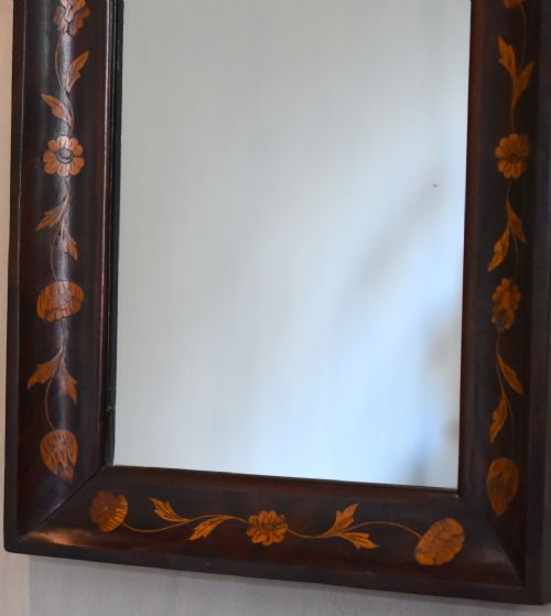 DUTCH INLAID MAHOGANY MIRROR - ADDITIONAL PHOTO 3