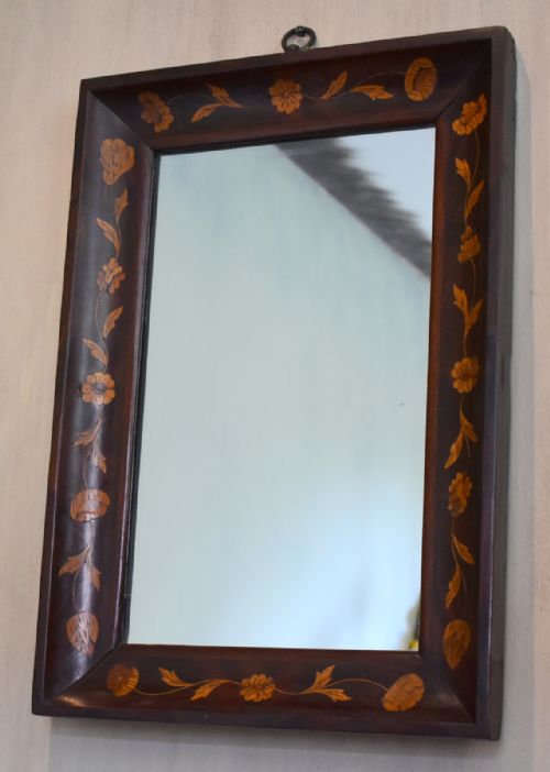 DUTCH INLAID MAHOGANY MIRROR - ADDITIONAL PHOTO 5