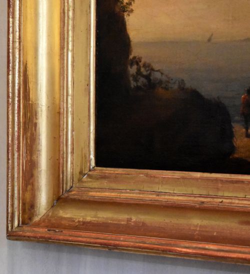 EIGHTEENTH CENTURY ITALIANATE LANDSCAPE OIL PAINTING - ADDITIONAL PHOTO 6