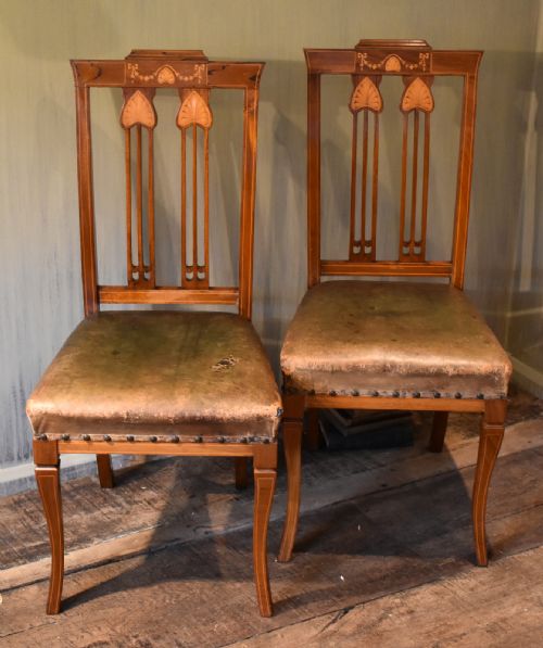 rare pair of african golden walnut chairs - CATEGORY: ANTIQUE CHAIRS - DATED 1910