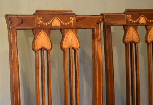 RARE PAIR OF AFRICAN GOLDEN WALNUT CHAIRS - ADDITIONAL PHOTO 3