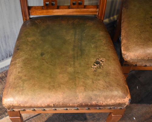 RARE PAIR OF AFRICAN GOLDEN WALNUT CHAIRS - ADDITIONAL PHOTO 4