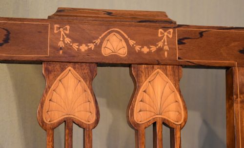 RARE PAIR OF AFRICAN GOLDEN WALNUT CHAIRS - ADDITIONAL PHOTO 6