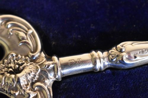 EDWARDIAN SILVER BREAD FORK IN CASE - ADDITIONAL PHOTO 4