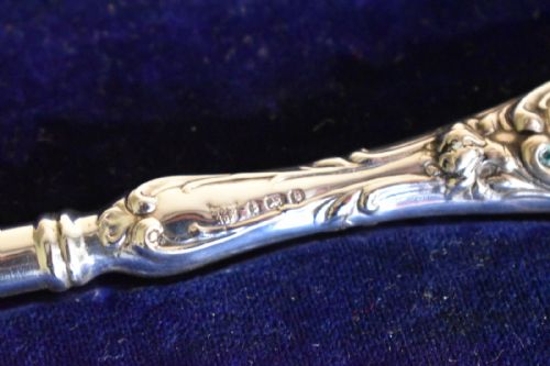 EDWARDIAN SILVER BREAD FORK IN CASE - ADDITIONAL PHOTO 6