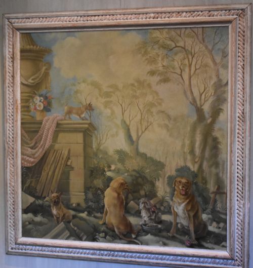 LARGE OIL PAINTING OF THE DOGS OF GEORGE VI - ADDITIONAL PHOTO 1