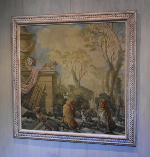 LARGE OIL PAINTING OF THE DOGS OF GEORGE VI - ADDITIONAL PHOTO 2