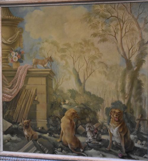 LARGE OIL PAINTING OF THE DOGS OF GEORGE VI - ADDITIONAL PHOTO 3