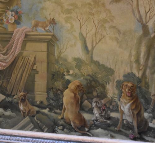 LARGE OIL PAINTING OF THE DOGS OF GEORGE VI - ADDITIONAL PHOTO 4