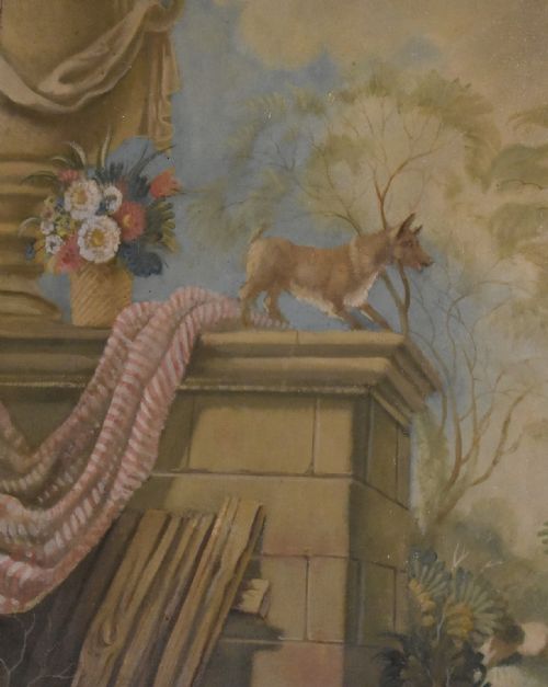 LARGE OIL PAINTING OF THE DOGS OF GEORGE VI - ADDITIONAL PHOTO 5