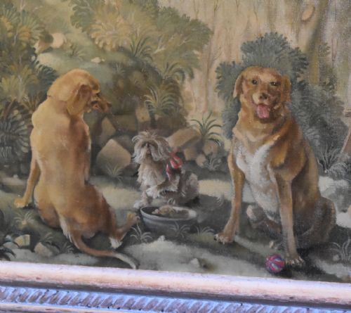 LARGE OIL PAINTING OF THE DOGS OF GEORGE VI - ADDITIONAL PHOTO 7