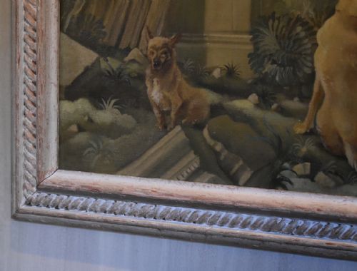 LARGE OIL PAINTING OF THE DOGS OF GEORGE VI - ADDITIONAL PHOTO 8