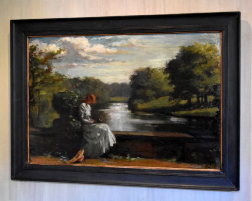 'ON THE TERRACE STONEHAM PARK' OIL PAINTING BY FAITH KENWORTHY BROWN - ADDITIONAL PHOTO 1
