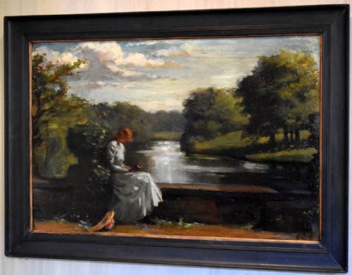 'ON THE TERRACE STONEHAM PARK' OIL PAINTING BY FAITH KENWORTHY BROWN - ADDITIONAL PHOTO 2