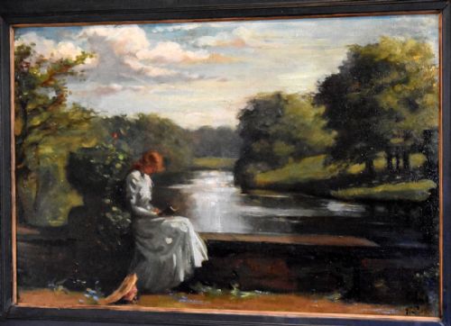 'ON THE TERRACE STONEHAM PARK' OIL PAINTING BY FAITH KENWORTHY BROWN - ADDITIONAL PHOTO 3