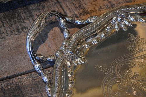 FINE ELKINGTON SILVER PLATE TRAY - ADDITIONAL PHOTO 3