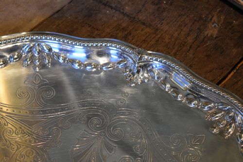 FINE ELKINGTON SILVER PLATE TRAY - ADDITIONAL PHOTO 4