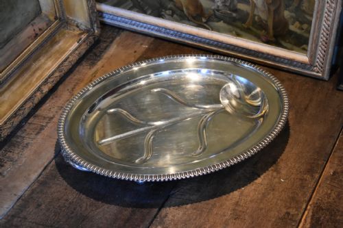 huge elkington silver plate meat platter - CATEGORY: ANTIQUE SILVER - DATED VICTORIAN