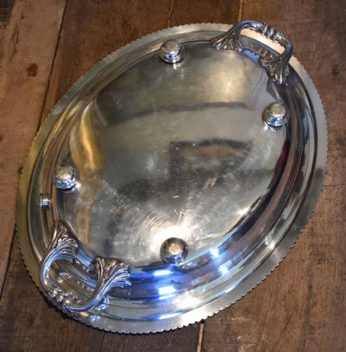 HUGE ELKINGTON SILVER PLATE MEAT PLATTER - ADDITIONAL PHOTO 6