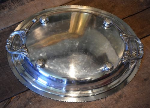 HUGE ELKINGTON SILVER PLATE MEAT PLATTER - ADDITIONAL PHOTO 7