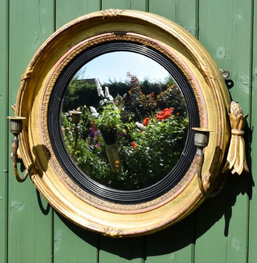 FINE REGENCY CONVEX MIRROR - ADDITIONAL PHOTO 1