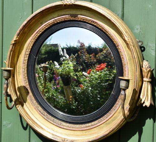 FINE REGENCY CONVEX MIRROR - ADDITIONAL PHOTO 2