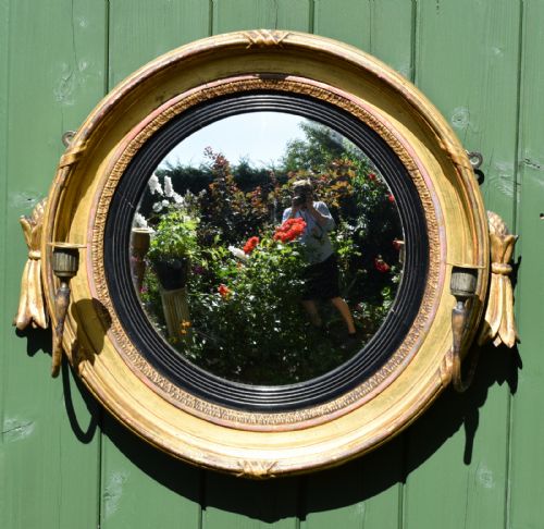 FINE REGENCY CONVEX MIRROR - ADDITIONAL PHOTO 3