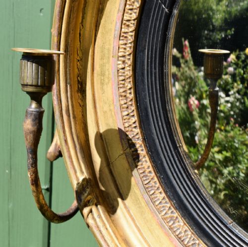 FINE REGENCY CONVEX MIRROR - ADDITIONAL PHOTO 5