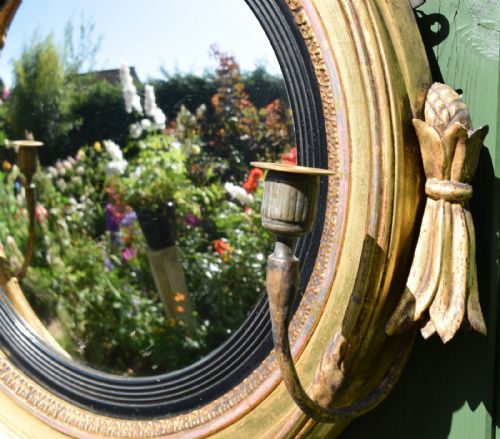 FINE REGENCY CONVEX MIRROR - ADDITIONAL PHOTO 6