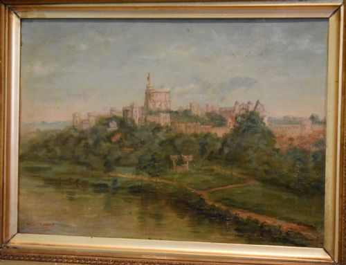 OIL PAINTING OF WINDSOR CASTLE BY WILLIAM MATTHEWS - ADDITIONAL PHOTO 2