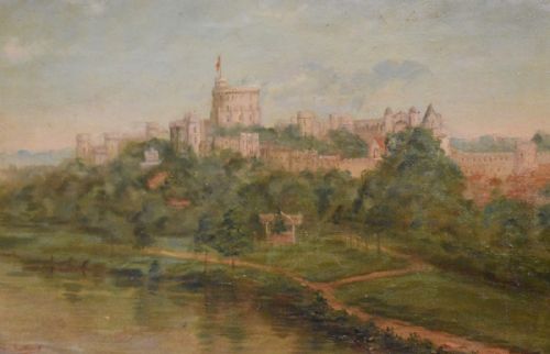 OIL PAINTING OF WINDSOR CASTLE BY WILLIAM MATTHEWS - ADDITIONAL PHOTO 3