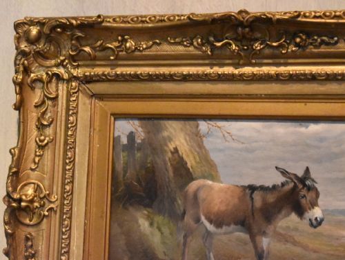 OIL PAINTING OF A DONKEY BY EDEAN - ADDITIONAL PHOTO 4