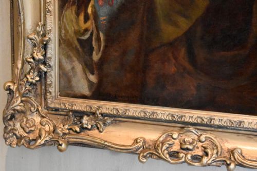 'A ROMAN LADY' OIL PAINTING BY ETHOMPSON - ADDITIONAL PHOTO 4
