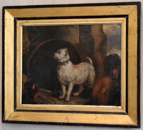 RARE EARLY BULLDOG OIL PAINTING - ADDITIONAL PHOTO 2