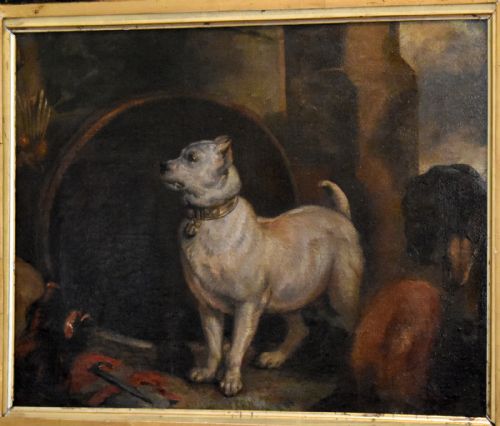 RARE EARLY BULLDOG OIL PAINTING - ADDITIONAL PHOTO 3