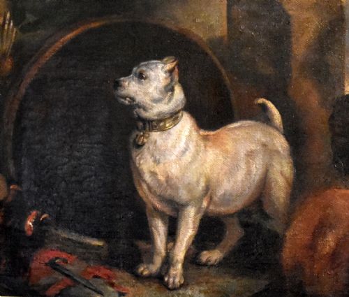 RARE EARLY BULLDOG OIL PAINTING - ADDITIONAL PHOTO 11