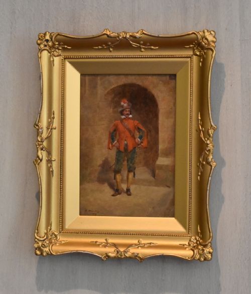 oil painting of a cavalier by thomas mackay - CATEGORY: ANTIQUE ART - DATED EDWARDIAN
