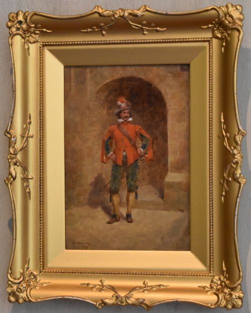 OIL PAINTING OF A CAVALIER BY THOMAS MACKAY - ADDITIONAL PHOTO 1