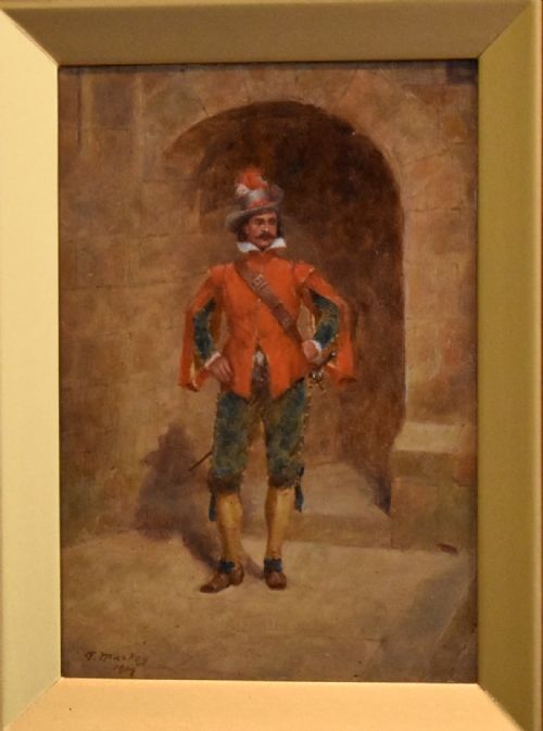 OIL PAINTING OF A CAVALIER BY THOMAS MACKAY - ADDITIONAL PHOTO 2
