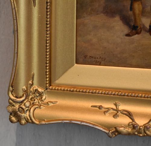 OIL PAINTING OF A CAVALIER BY THOMAS MACKAY - ADDITIONAL PHOTO 4