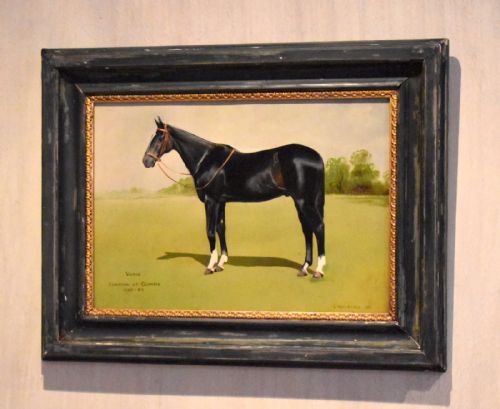 horse oil painting 'victor' by l mallender - CATEGORY: ANTIQUE ART - DATED 1930