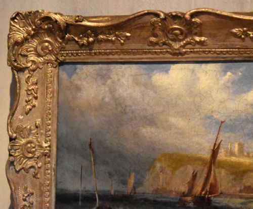 COASTAL SCENE OIL PAINTING BY JOSEPH W YARNOLD - ADDITIONAL PHOTO 4