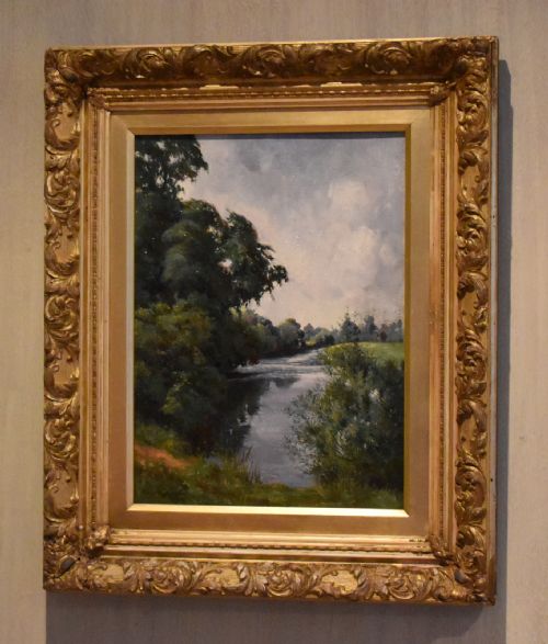 view of the trent oil painting by percy robinson - CATEGORY: ANTIQUE ART - DATED EDWARDIAN