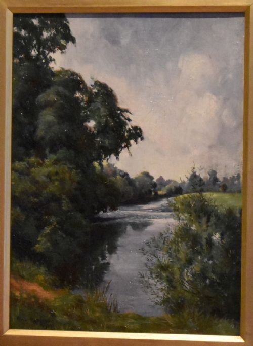 VIEW OF THE TRENT OIL PAINTING BY PERCY ROBINSON - ADDITIONAL PHOTO 2