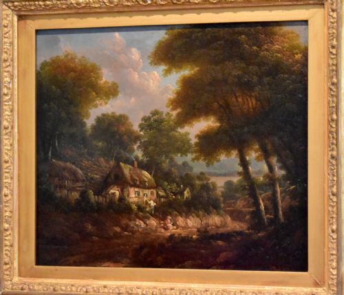 FINE COTTAGE SCENE OIL PAINTING - ADDITIONAL PHOTO 2