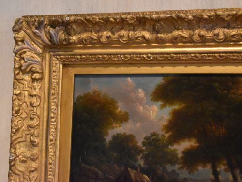 FINE COTTAGE SCENE OIL PAINTING - ADDITIONAL PHOTO 5