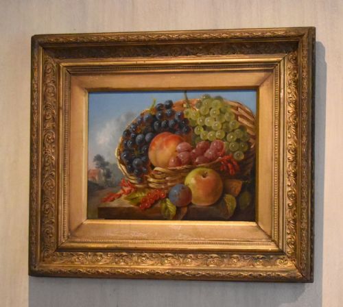 still life oil painting after albert francis king - CATEGORY: ANTIQUE ART - DATED 1900
