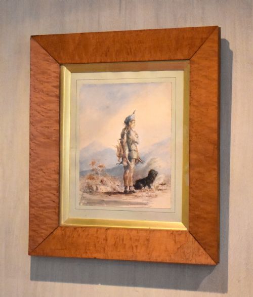 EARLY VICTORIAN WATERCOLOUR OF A SCOTTISH GILLIE - ADDITIONAL PHOTO 1